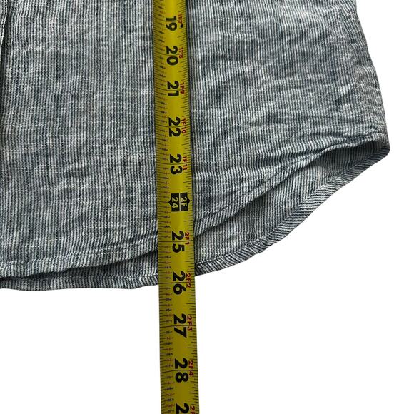 Kuhl Blue/White Pinstripe Organic Cotton Collared Shirt Women's Size Small 5-29 - Picture 5 of 6